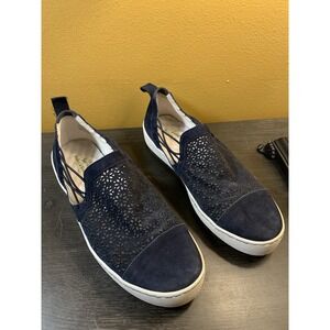 Jambu Shoes Womens 10 M Erin Slip On Sneaker Cut Out Comfort Navy Leather